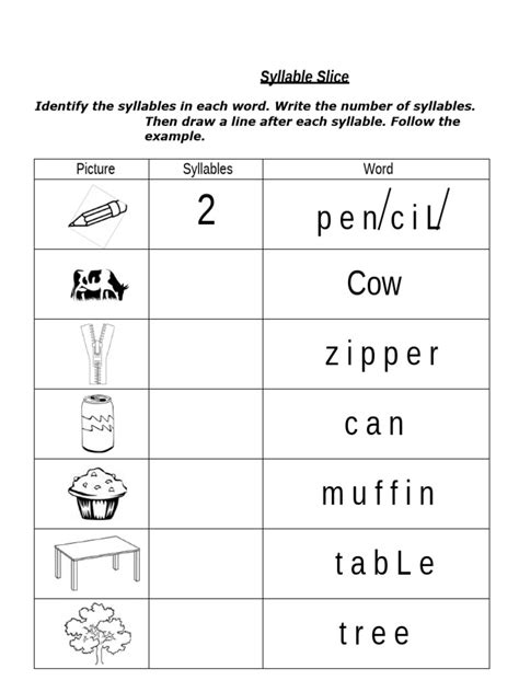 Syllables Worksheet Solved 的图像结果