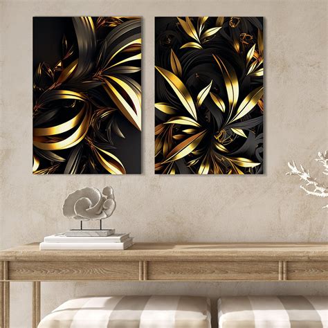 Kotart-Luxury Gold Modern Canvas Painting - Abstract Canvas Art in ...