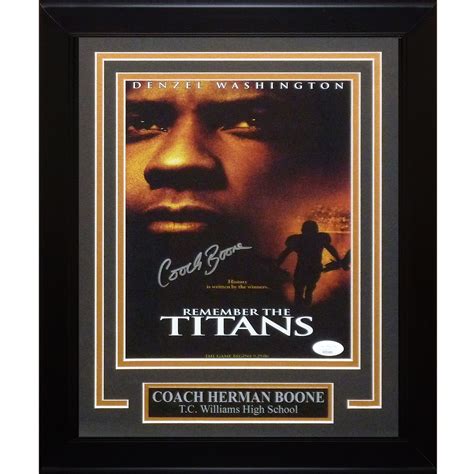 Herman Boone Autographed "Remember The Titans" TC Williams Head Coach ...