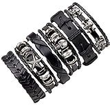 Shining Diva Fashion Combo Multi Strand Bracelet for Men (Brown)(9905b ...