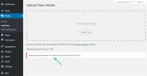 Como Aumentar o Tamanho Máximo do Upload de Arquivos no WordPress