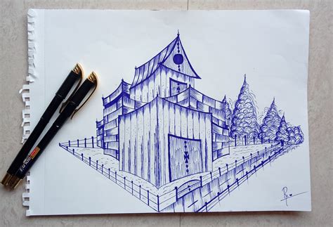 Two point perspective house | Behance