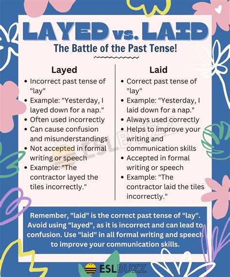 Layed vs. Laid: Which Is Correct? - ESLBUZZ