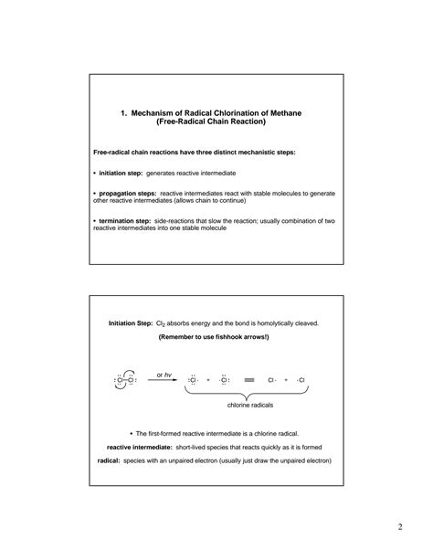 SOLUTION: The mechanism of radical chlorination of methane and reaction rates - Studypool