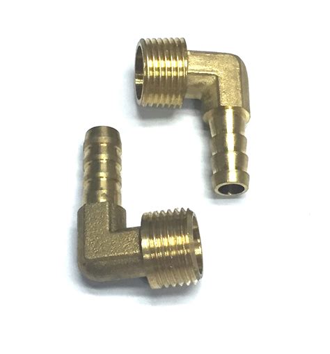 Buy Veda 2pecs 90 Degree Elbow 8mm to 3/8" BSP Thread Solid Brass Hose ...