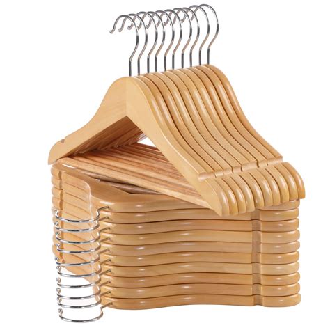 Edergoo Baby Hangers, 20 Pack Natural Wooden Kids Hangers for Closet ...