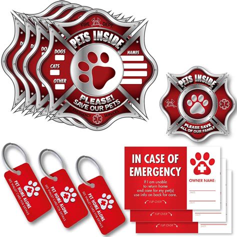 Pet Alert Stickers - FIRE Safety Alert and Rescue (5 Pack) - Save Your ...