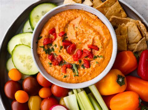 Red Pepper Hummus Recipe | Dirty Dishes Messy Kisses