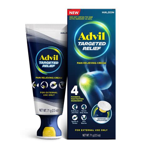 Advil Targeted Relief Pain Relief Muscle Rub Cream for Minor Arthritis, Joint, Lower Back and ...