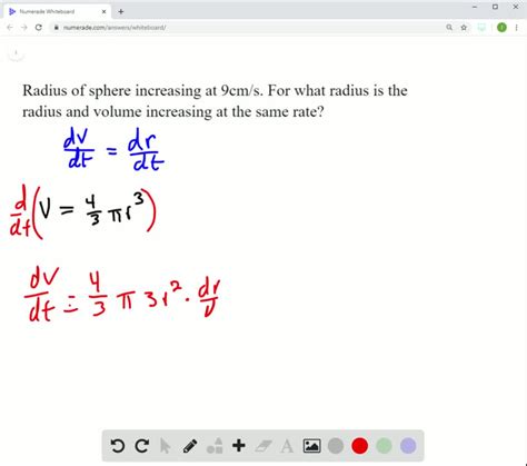 Image result for Related Rates Problems Examples Sphere