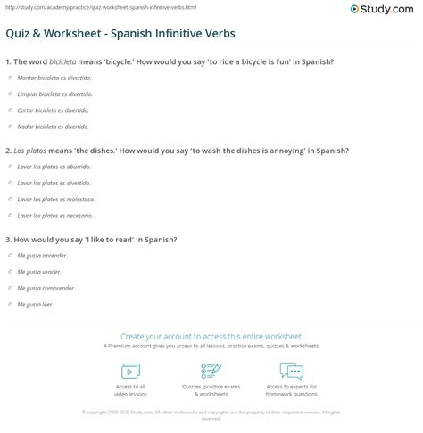Infinitives In Spanish