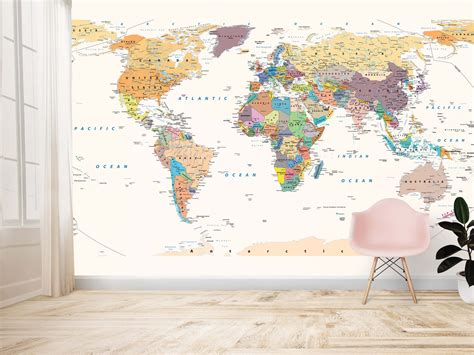 World Map Wall Mural 的图像结果