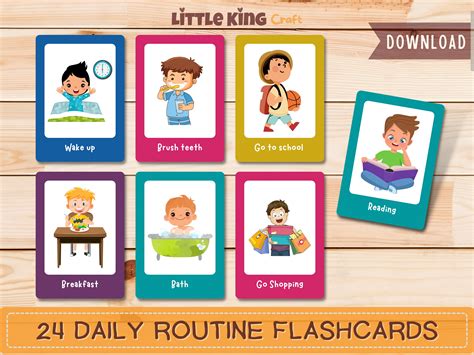 Daily Routine FlashCards 的图像结果