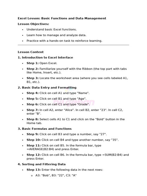 Image result for Excel Lessons PDF