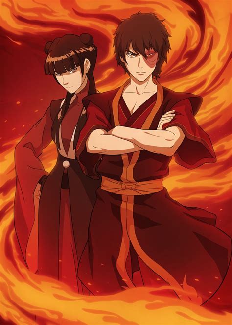 'Mai and Zuko' Poster, picture, metal print, paint by Avatar: The Last ...