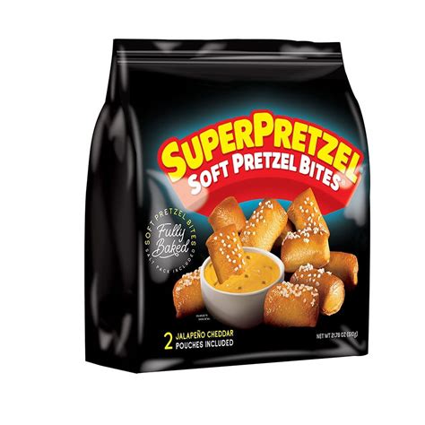 SuperPretzel Soft Pretzel Bites with Jalapeno Cheese Packet, 21 oz ...