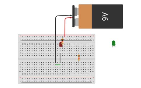 Circuit design simple led circuit | Tinkercad