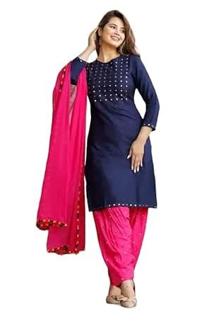 Buy Beautiful Kurta with Patiala Bottom and Dupatta|Rayon Fabric and ...