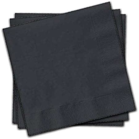 Black Plain Paper Napkins - 20PC : Amazon.in: Home & Kitchen