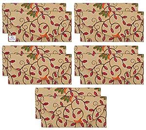 Heart Home Embroidery Gift Envelope with Metallic Magnetic Button ...