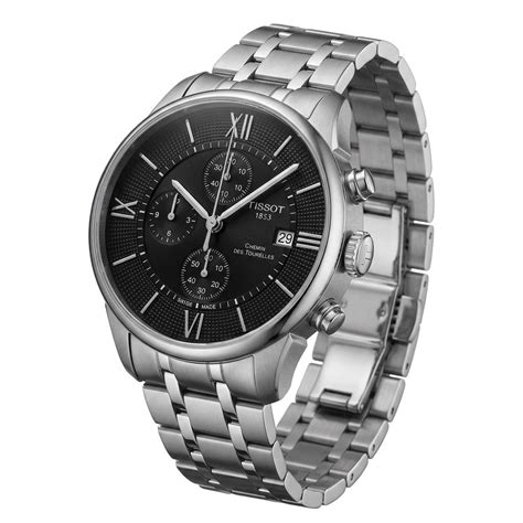 Tissot Chemin Des Tourelles Black Dial Chronograph Master Copy ...