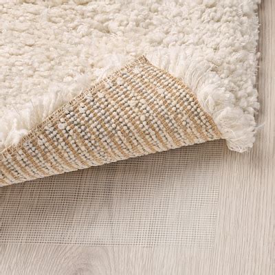 VOLLERSLEV rug, high pile, white, 133x195 cm (4'4"x6'5") - IKEA