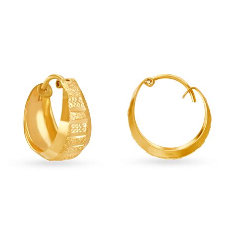 Contemporary Gold Bali Earrings
