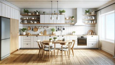 Scandinavian Kitchen Design with Simple Aesthetics and Open Shelving