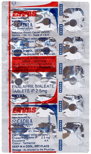 Envas 2.5 Tablet: Uses, Side Effects, Price & Substitutes