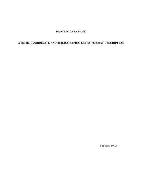 Image result for PDB Format