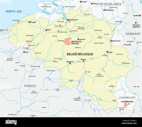 belgium map with cities