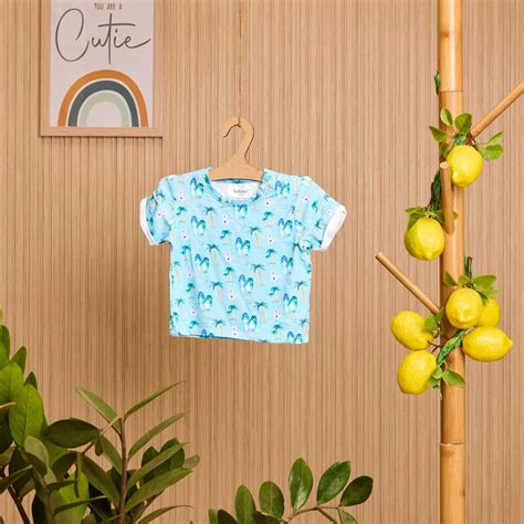 Bamboo Fabric T-shirt for Babies | Paradise Island Print | Softsens ...
