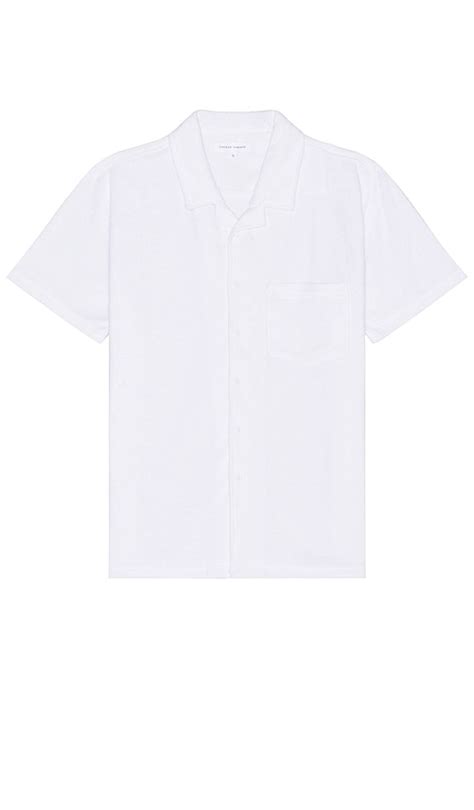 Vintage Summer Towel Terry Button Up Shirt in White | REVOLVE