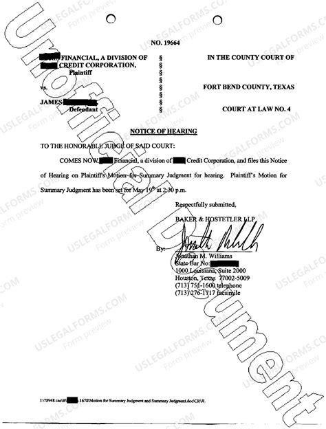 Texas Notice of Hearing | US Legal Forms
