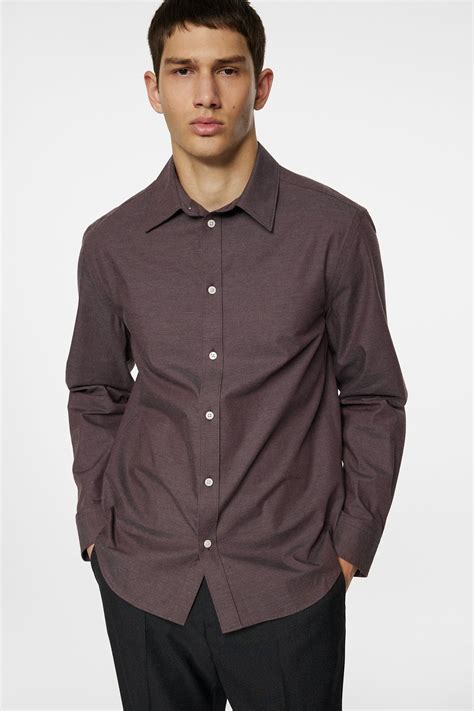 Slim Light Flannel Shirt / Huckleberry - J.LINDEBERG