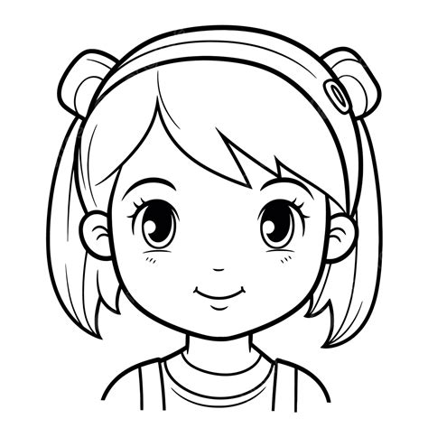 Girl Head Coloring Pages Outline Sketch Drawing Vector, Wing Drawing, Girl Drawing, Ring Drawing ...