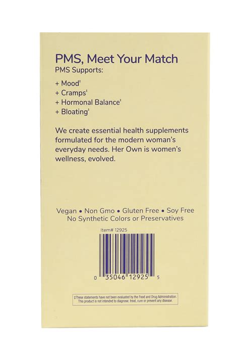 Buy Her Own PMS Capsules, Fights PMS Symptoms, Supports Positive Mood ...