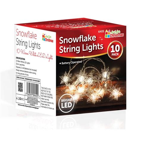Image result for Snowflake Noel LED String Lights