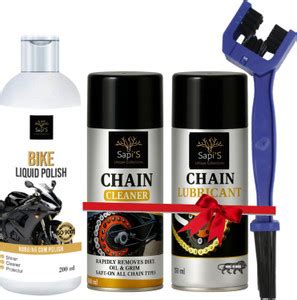SAPI'S Combo Of Chain Lubricant + Chain Cleaner + Bike & Car Polish ...