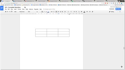 Measurements In Gdocs