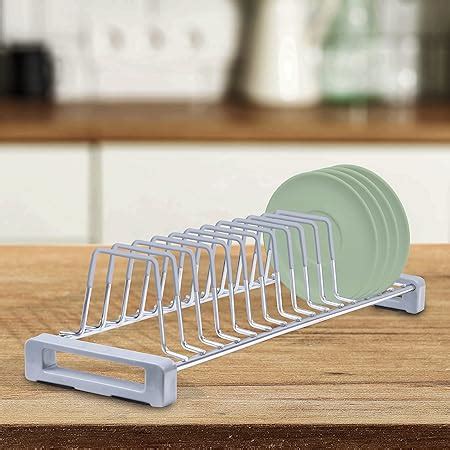Buy KEEPWELL Stainless Steel Plate Stand for 10 Plate/Kitchen Rack ...
