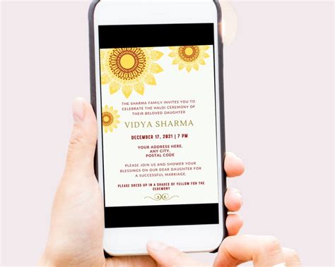 Buy Printable Indian Haldi Invitation, Haldi Ubtan Invitation, Bridal ...