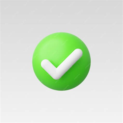 3d realistic check mark icon vector illustration | Premium Vector