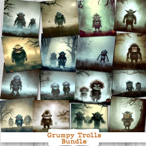Grumpy Troll Clipart