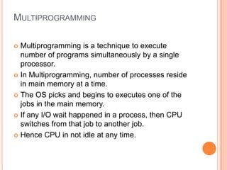 Image result for Multiprogramming OS vs Multitasking OS