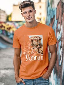 BEWAKOOF Graphic Print Men Round Neck Orange T-Shirt - Buy BEWAKOOF ...