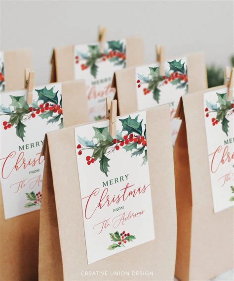 Christmas Gift Tag Template Editable Free - Best Templates Resources
