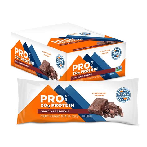 PROBAR - Non-GMO Protein Bar, Chocolate Brownie, 20g Plant-Based ...