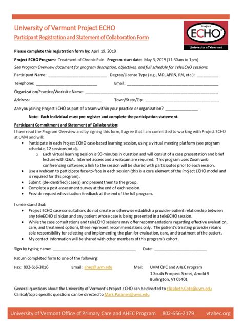 Fillable Online contentmanager med uvm CVPH Project ECHO for HCV/HIV ...