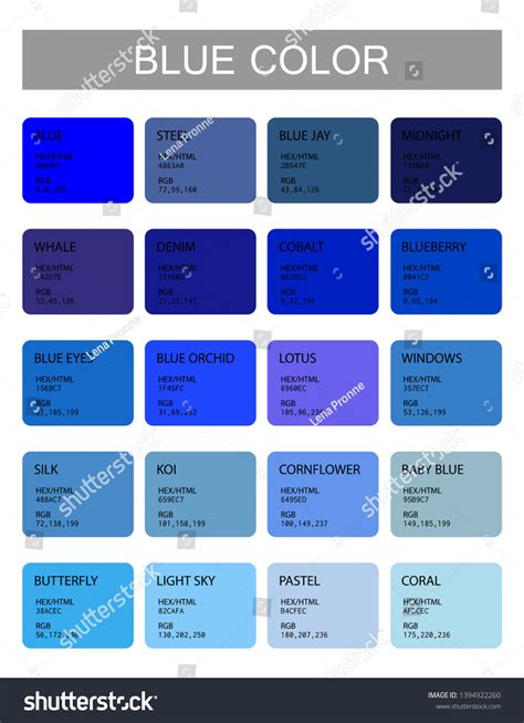 Image result for Names for Blue HTML